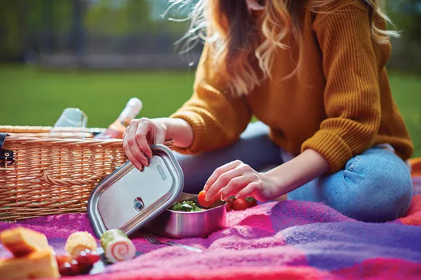 Black+Blum Stainless Steel Lunch Box Large - Black & Blum turquoise 