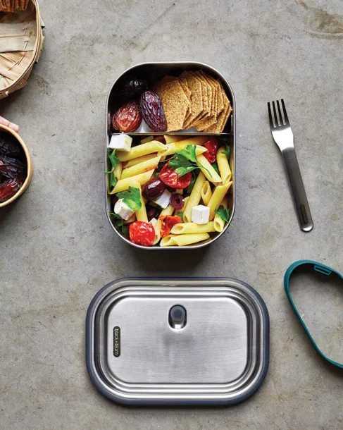 Black+Blum Stainless Steel Lunch Box Large - Black & Blum turquoise 
