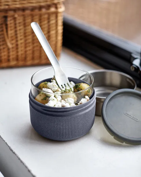 Black+Blum Glass Lunch Bowl 750ml - Black + Blum Silver 