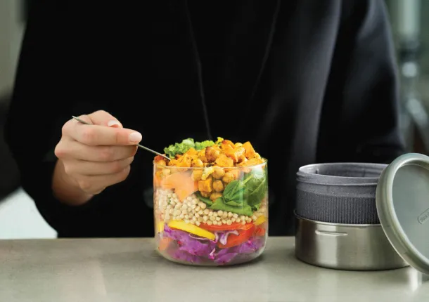 Black+Blum Glass Lunch Bowl 750ml - Black + Blum Silver 