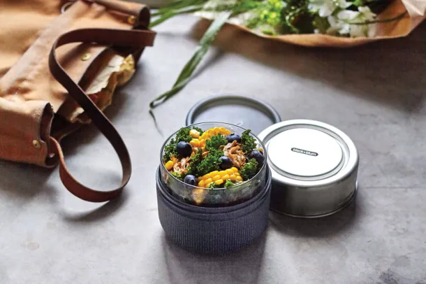 Black+Blum Glass Lunch Bowl 750ml - Black + Blum Silver 