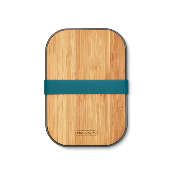 Black+Blum Stainless Steel Sandwich Box Large - Black & Blum turquoise 