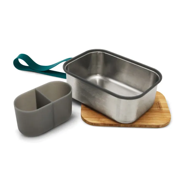 Black+Blum Stainless Steel Sandwich Box Large - Black & Blum turquoise 