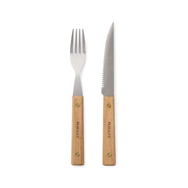 VINGA Paso  8 pcs bbq cutlery set - Vinga Brown 