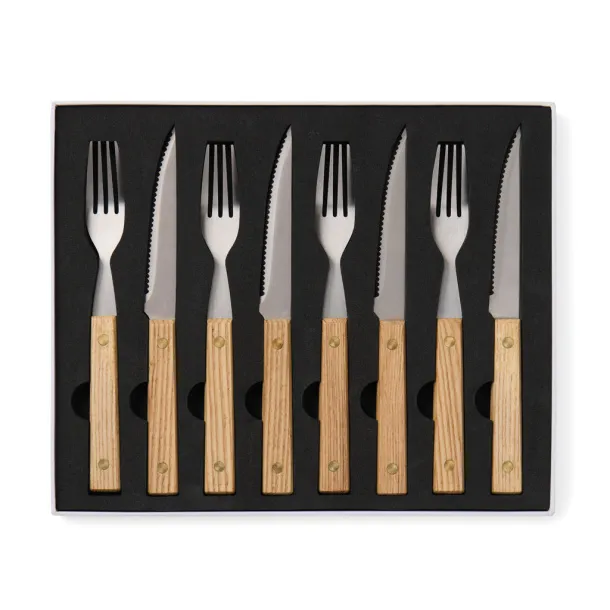 VINGA Paso  8 pcs bbq cutlery set - Vinga Brown 