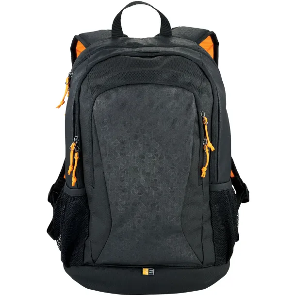 Ibira 15.6" laptop and tablet backpack - Case Logic Solid black Orange