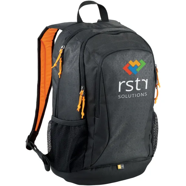 Ibira 15.6" laptop and tablet backpack - Case Logic Solid black Orange