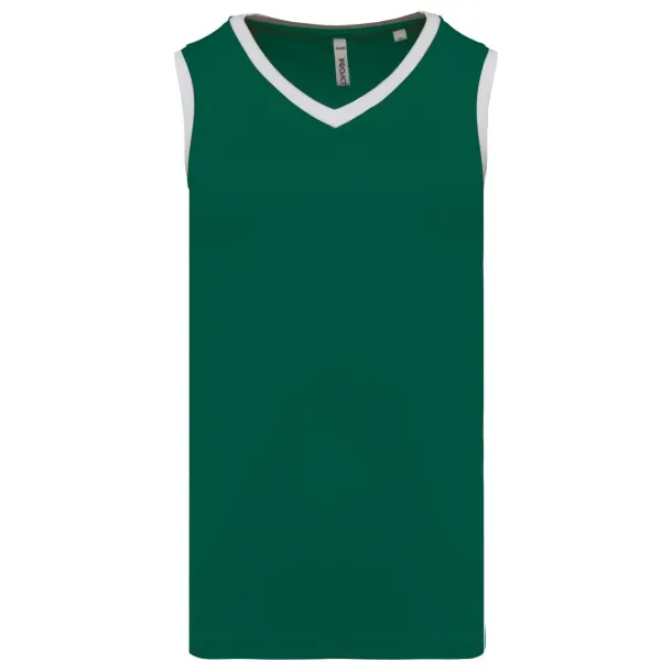  MEN'S BASKETBALL JERSEY - Proact Dark Green Bijela