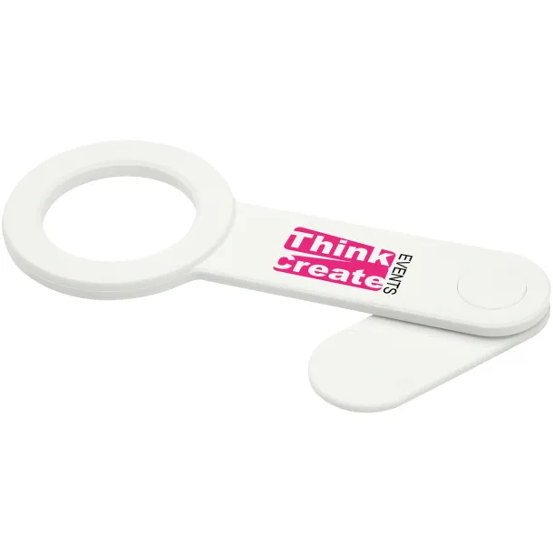 Hook recycled plastic desktop phone holder White