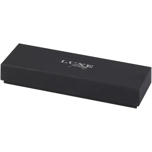 Lucetto poklon set od reciklirane aluminijske kemijske i roller olovke (crna tinta) - Luxe Srebrna
