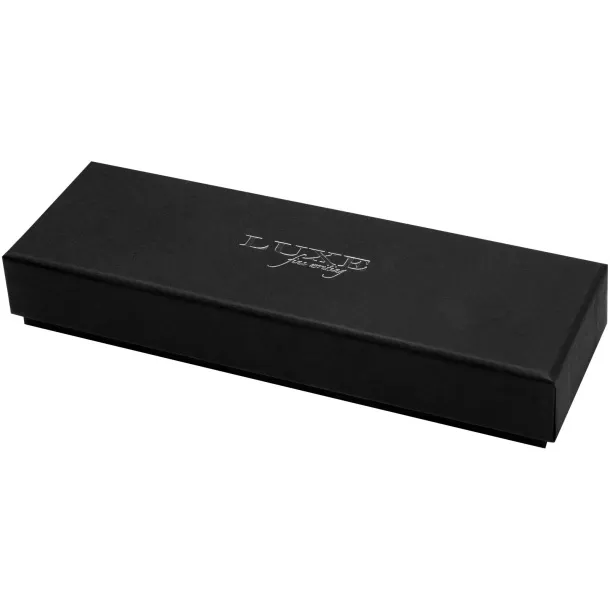 Didimis recycled stainless steel ballpoint and rollerball pen set (black ink) - Luxe Silver