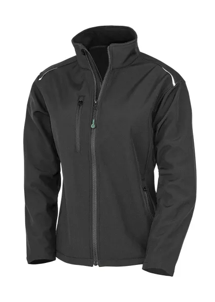  Womens Recycled 3-Layer Printable Softshell Jacket - Result Recycled Black