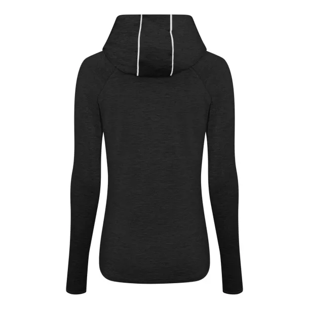 COOL ženski hoodie s višim ovratnikom, 210 g/m2 - Just Cool Crna