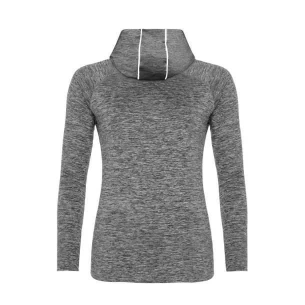 COOL ženski hoodie s višim ovratnikom - Just Cool Grey Melange