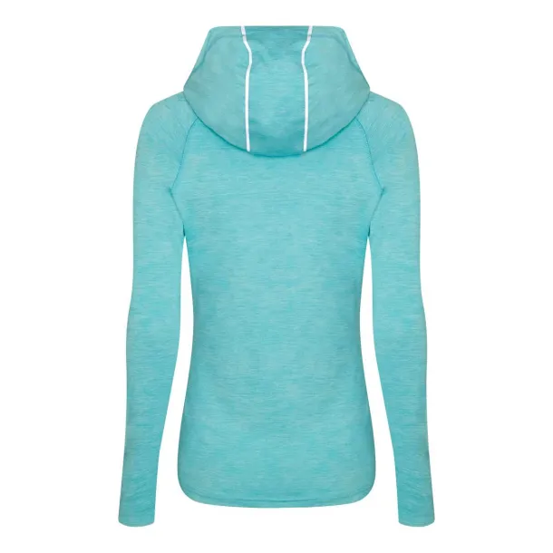 COOL ženski hoodie s višim ovratnikom, 210 g/m2 - Just Cool Ocean Melange