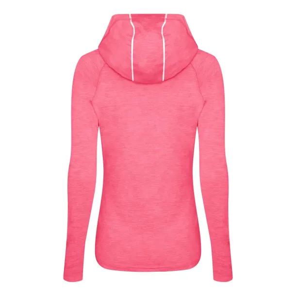 COOL ženski hoodie s višim ovratnikom, 210 g/m2 - Just Cool Electric Pink Melange