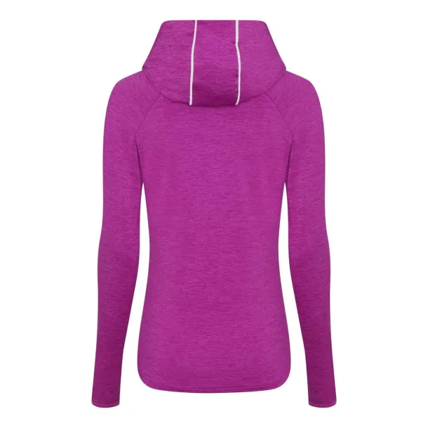 COOL ženski hoodie s višim ovratnikom, 210 g/m2 - Just Cool Raspberry Melange