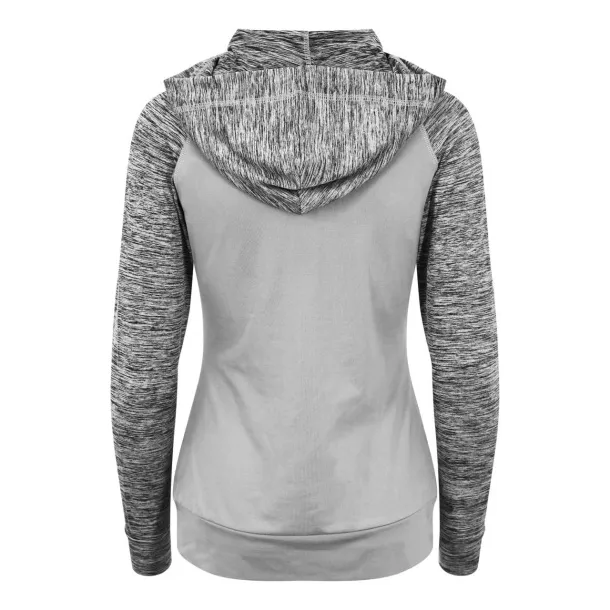 COOL ženski kontrastni hoodie s patentom, 240 g/m2 - Just Cool Heather Grey Grey Melange