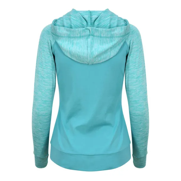 COOL ženski kontrastni hoodie s patentom, 240 g/m2 - Just Cool Ocean Ocean Melange