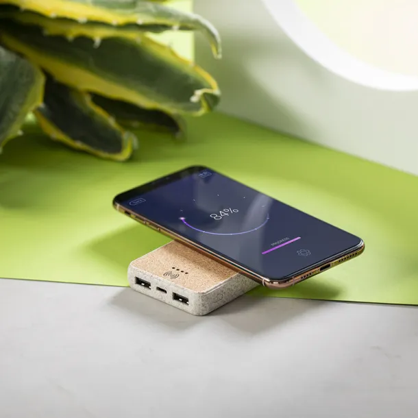  Bežična prijenosna baterija 5000 mAh, bežični punjač 5W neutral