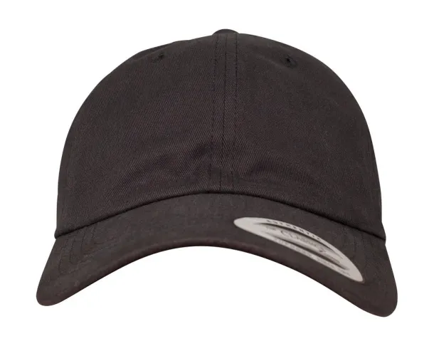  Peached Cotton Twill Dad Cap - Flexfit Black
