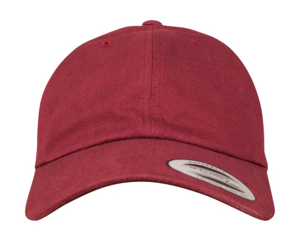  Peached Cotton Twill Dad Cap - Flexfit Maroon