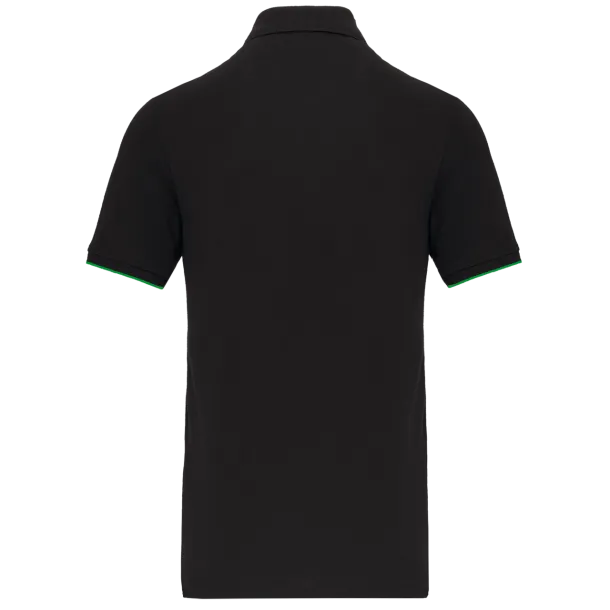  Muška polo majica kratkih rukava - Designed To Work Crna Kelly zelena