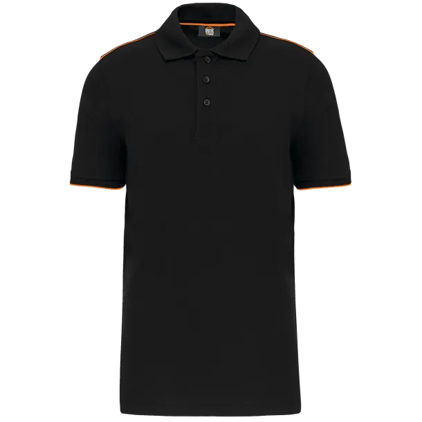  Muška polo majica kratkih rukava, 220 g/m2 - Designed To Work Crna Narančasta
