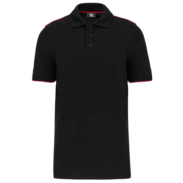 Muška polo majica kratkih rukava, 220 g/m2 - Designed To Work Crna Crvena