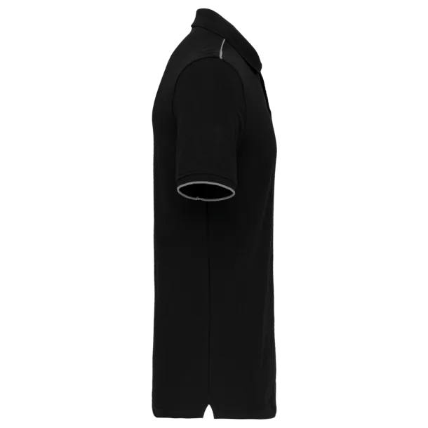  Muška polo majica kratkih rukava - Designed To Work Crna Srebrna