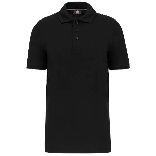  Muška polo majica kratkih rukava - Designed To Work Crna Srebrna