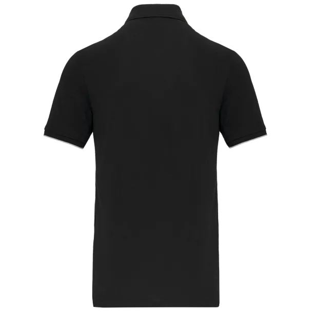  MEN'S SHORT-SLEEVED CONTRASTING DAYTODAY POLO SHIRT - Designed To Work Black Vino