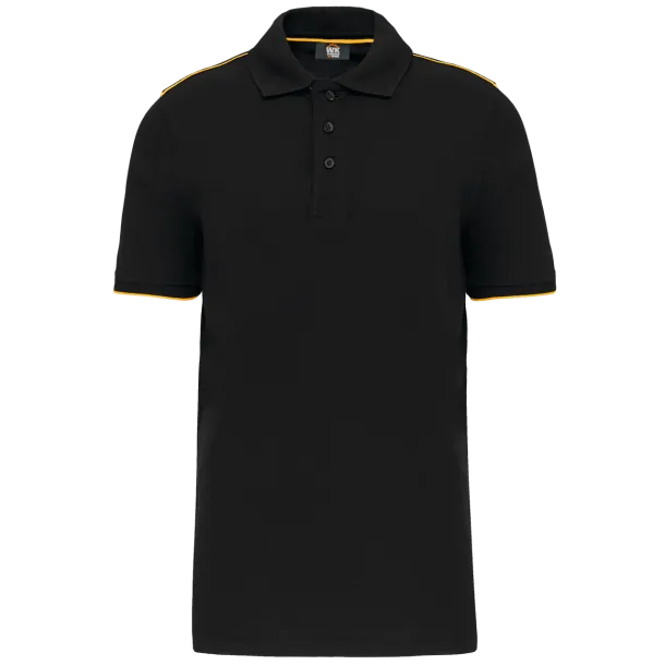  Muška polo majica kratkih rukava, 220 g/m2 - Designed To Work Crna Žuta