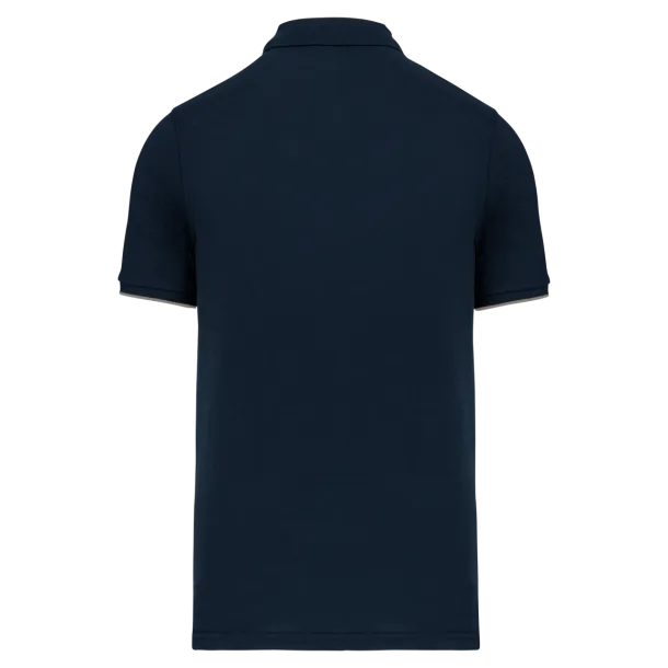  MEN'S SHORT-SLEEVED CONTRASTING DAYTODAY POLO SHIRT - Designed To Work Navy Vino