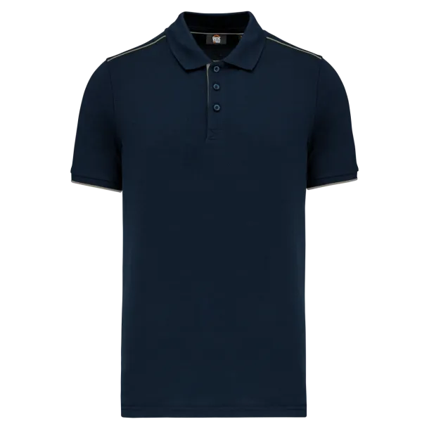  MEN'S SHORT-SLEEVED CONTRASTING DAYTODAY POLO SHIRT - Designed To Work Navy Vino