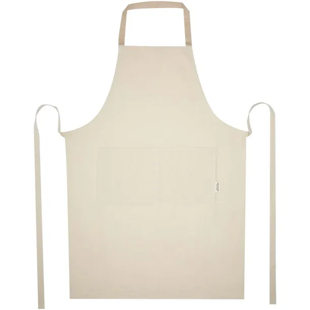 Nia 200 g/m² recycled cotton apron Oatmeal