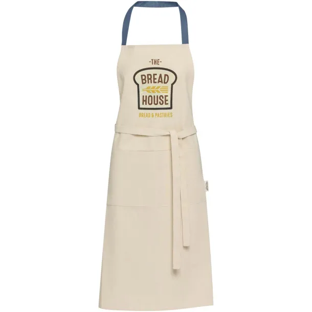 Nia 200 g/m² recycled cotton apron Ice blue