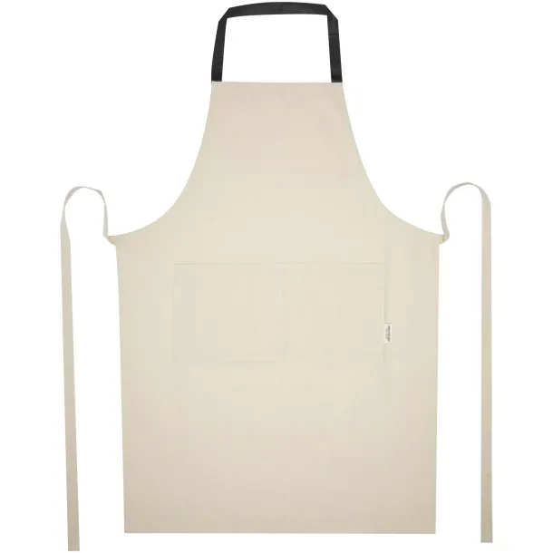 Nia 200 g/m² recycled cotton apron Solid black