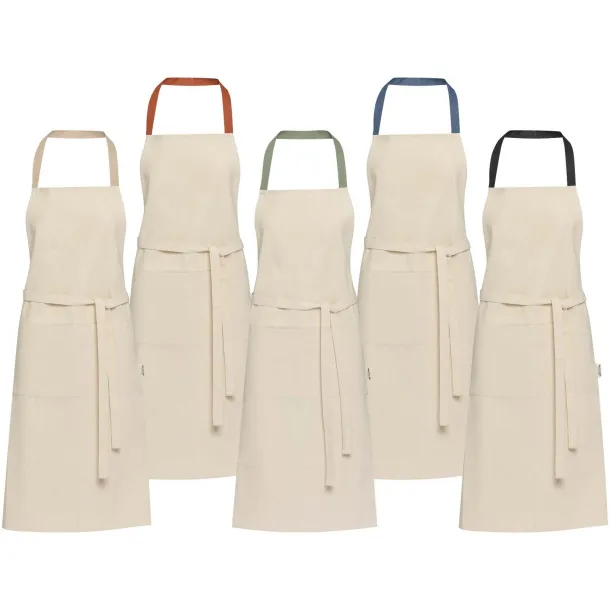 Nia 200 g/m² recycled cotton apron Crna