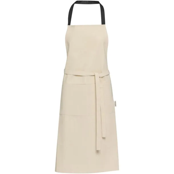 Nia 200 g/m² recycled cotton apron Solid black
