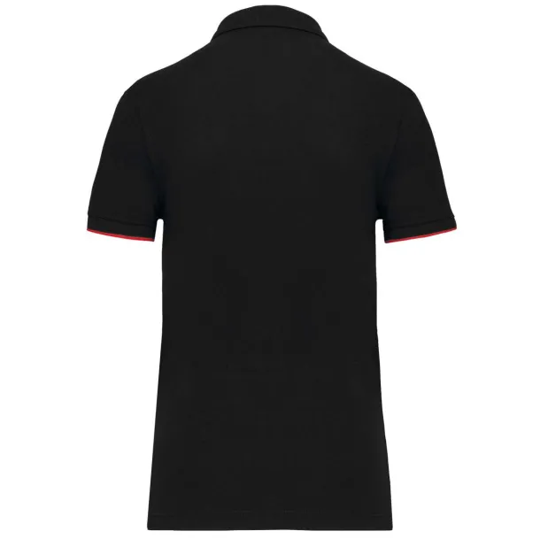  Ženska polo majica kratkih rukava, 220 g/m2 - Designed To Work Crna Crvena