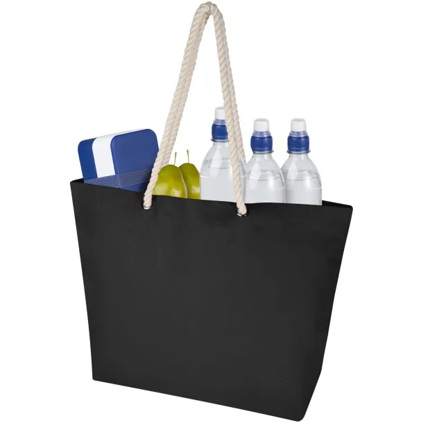 Florida 270 g/m² GRS recycled beach tote bag 18L Crna Crna
