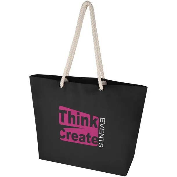 Florida 270 g/m² GRS recycled beach tote bag 18L Crna Crna