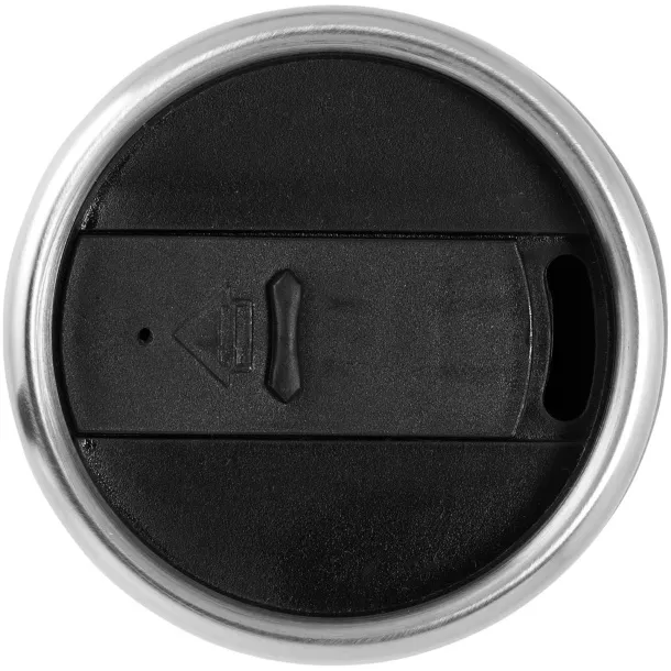 Elwood izolirana šalica od RCS certificiranog recikliranog nehrđajućeg čelika, 410 ml Solid black