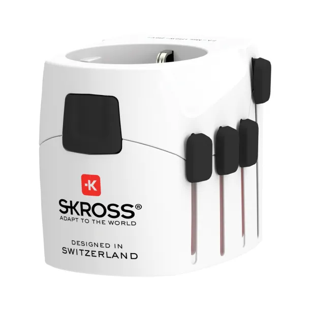 SKROSS Pro 3-polni adapter za putovanje po svijetu - Skross Bijela 