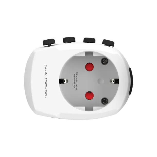 SKROSS Pro 3-Pole World Travel Adapter - Skross White 