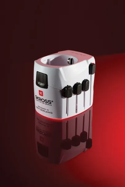 SKROSS Pro 3-polni adapter za putovanje po svijetu - Skross Bijela 