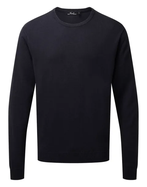  MEN'S CREW NECK COTTON RICH KNITTED SWEATER - Premier Navy