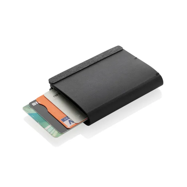 Seekcard RCS rpolyester card wallet with worldwide locating - XD Collection Black 