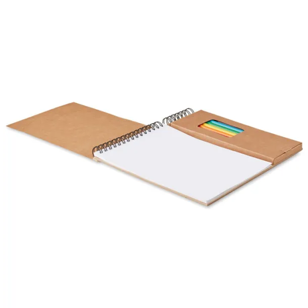 COLOPAD Colouring set with notepad Beige